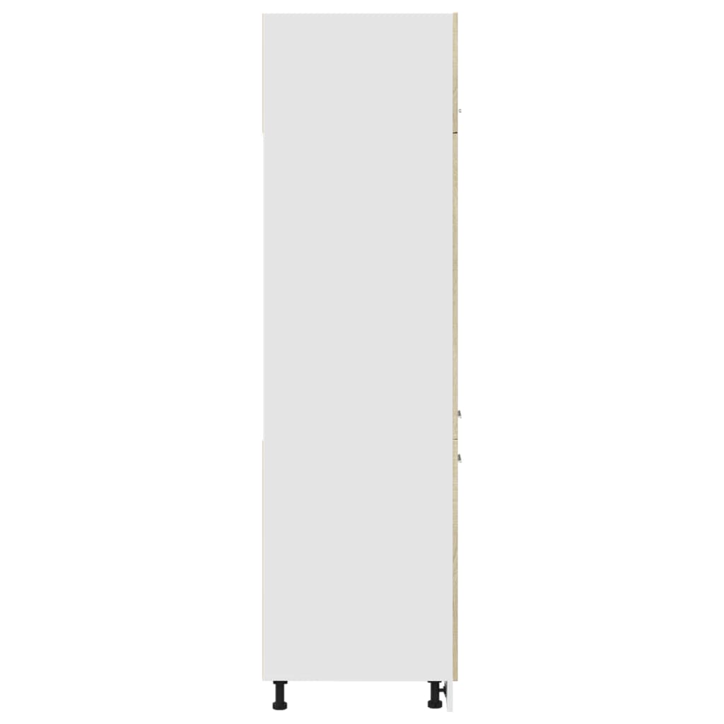 vidaXL Refrigerator Cabinet Lyon Sonoma Oak 60x57x207 cm Engineered Wood