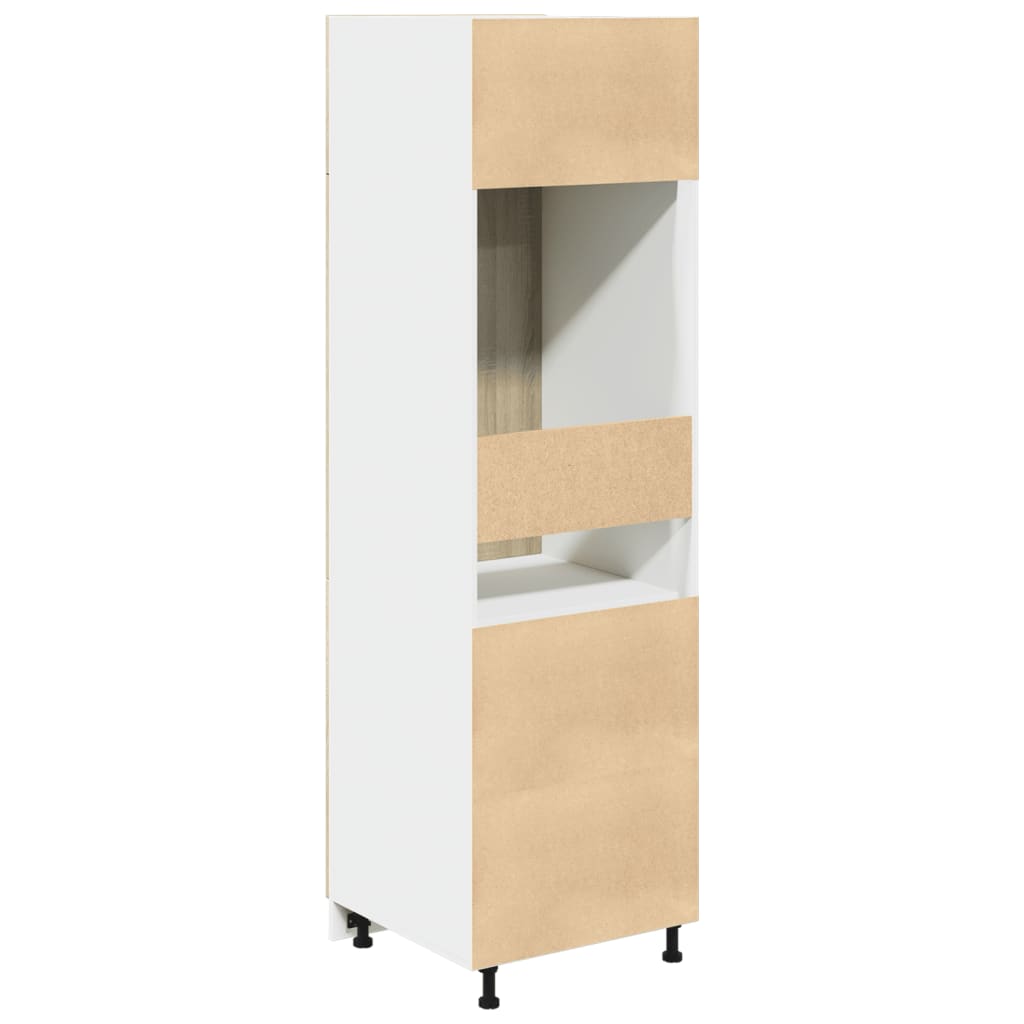 vidaXL Refrigerator Cabinet Lyon Sonoma Oak 60x57x207 cm Engineered Wood