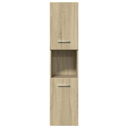vidaXL Bathroom Cabinet Sonoma Oak 30x30x130 cm Engineered Wood