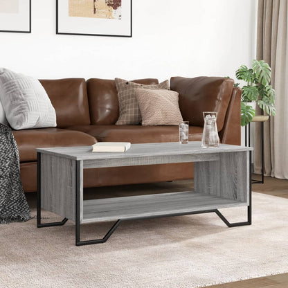 vidaXL Coffee Table Grey Sonoma 100x51x40 cm Engineered Wood