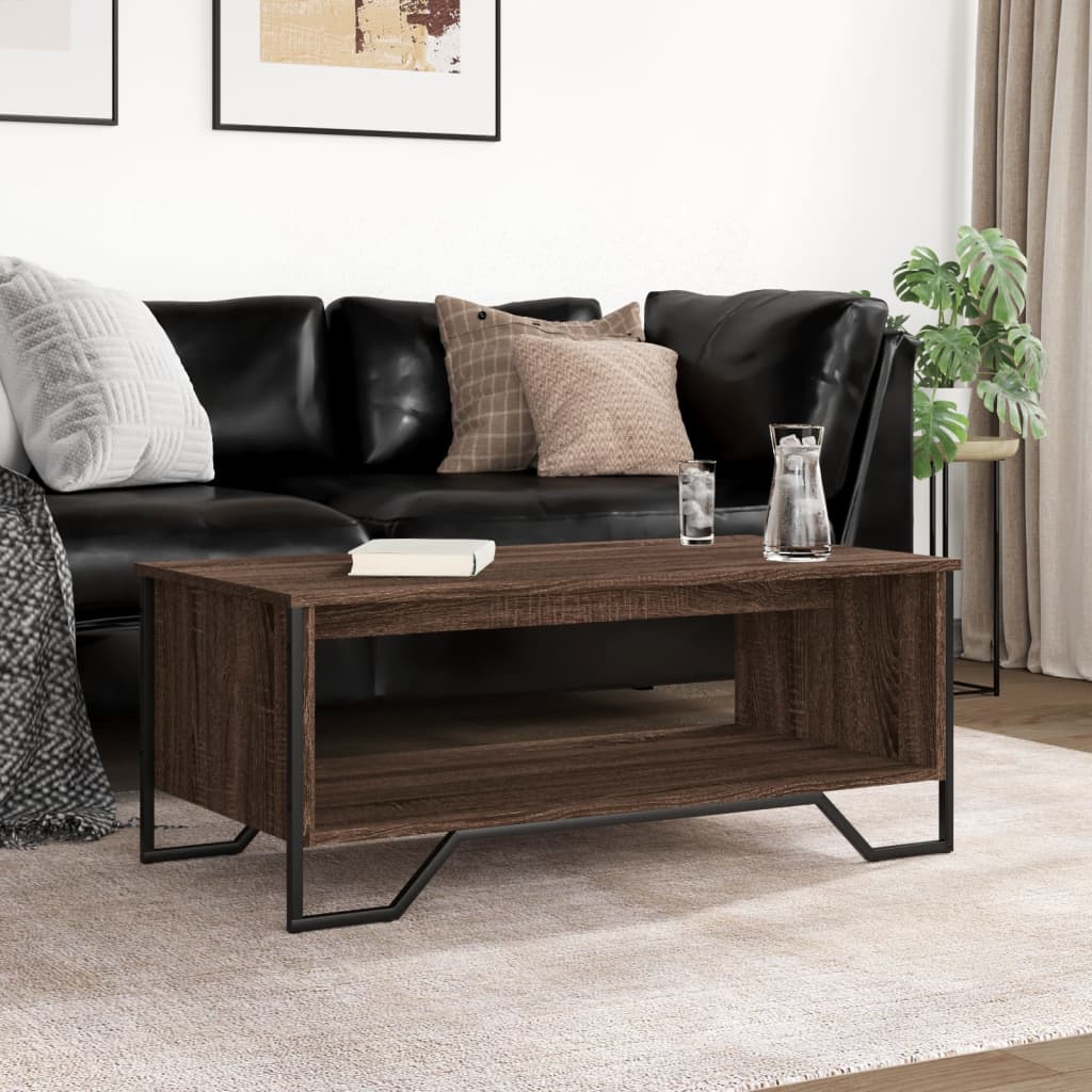 vidaXL Coffee Table Brown Oak 100x51x40 cm Engineered Wood
