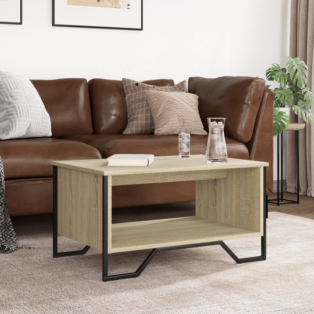 vidaXL Coffee Table Sonoma Oak 75x51x40 cm Engineered Wood