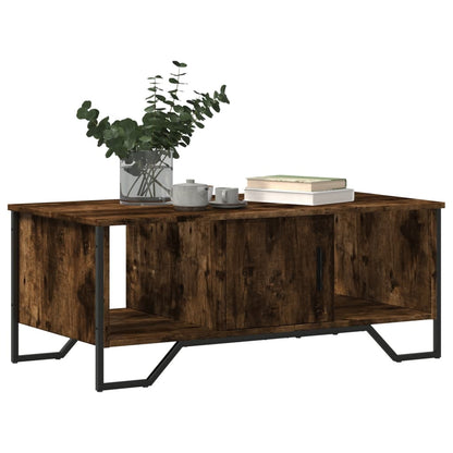 vidaXL Coffee Table Smoked Oak 100x51x40 cm Engineered Wood