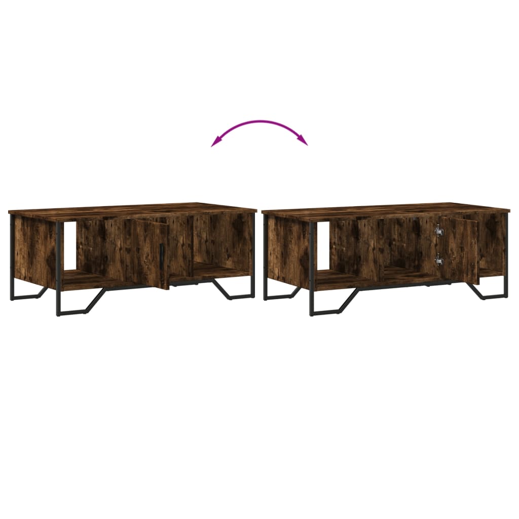 vidaXL Coffee Table Smoked Oak 100x51x40 cm Engineered Wood