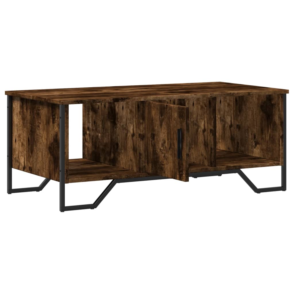vidaXL Coffee Table Smoked Oak 100x51x40 cm Engineered Wood