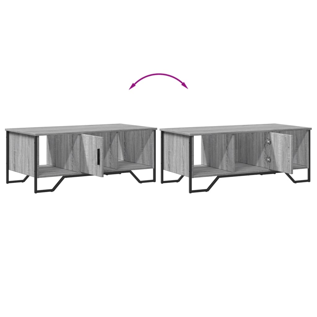 vidaXL Coffee Table Grey Sonoma 100x51x40 cm Engineered Wood