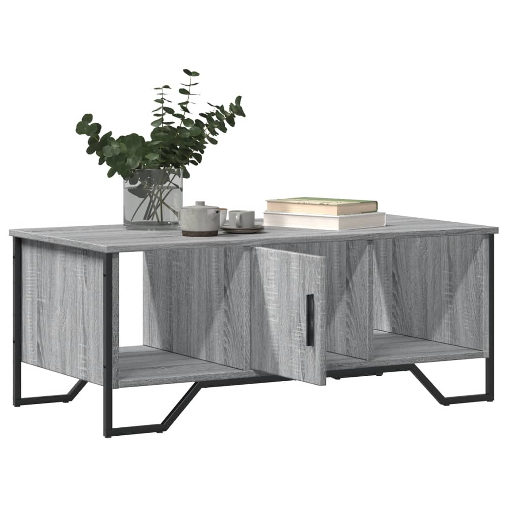 vidaXL Coffee Table Grey Sonoma 100x51x40 cm Engineered Wood