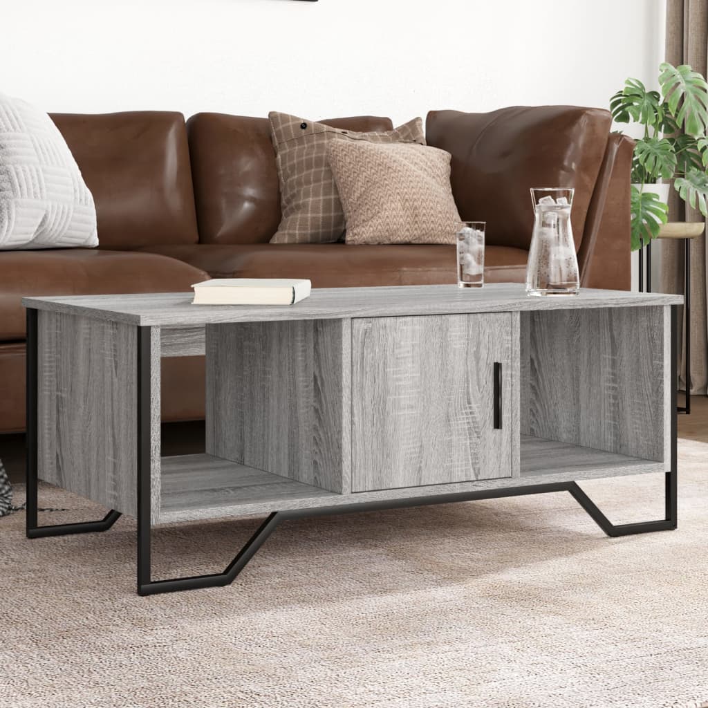 vidaXL Coffee Table Grey Sonoma 100x51x40 cm Engineered Wood
