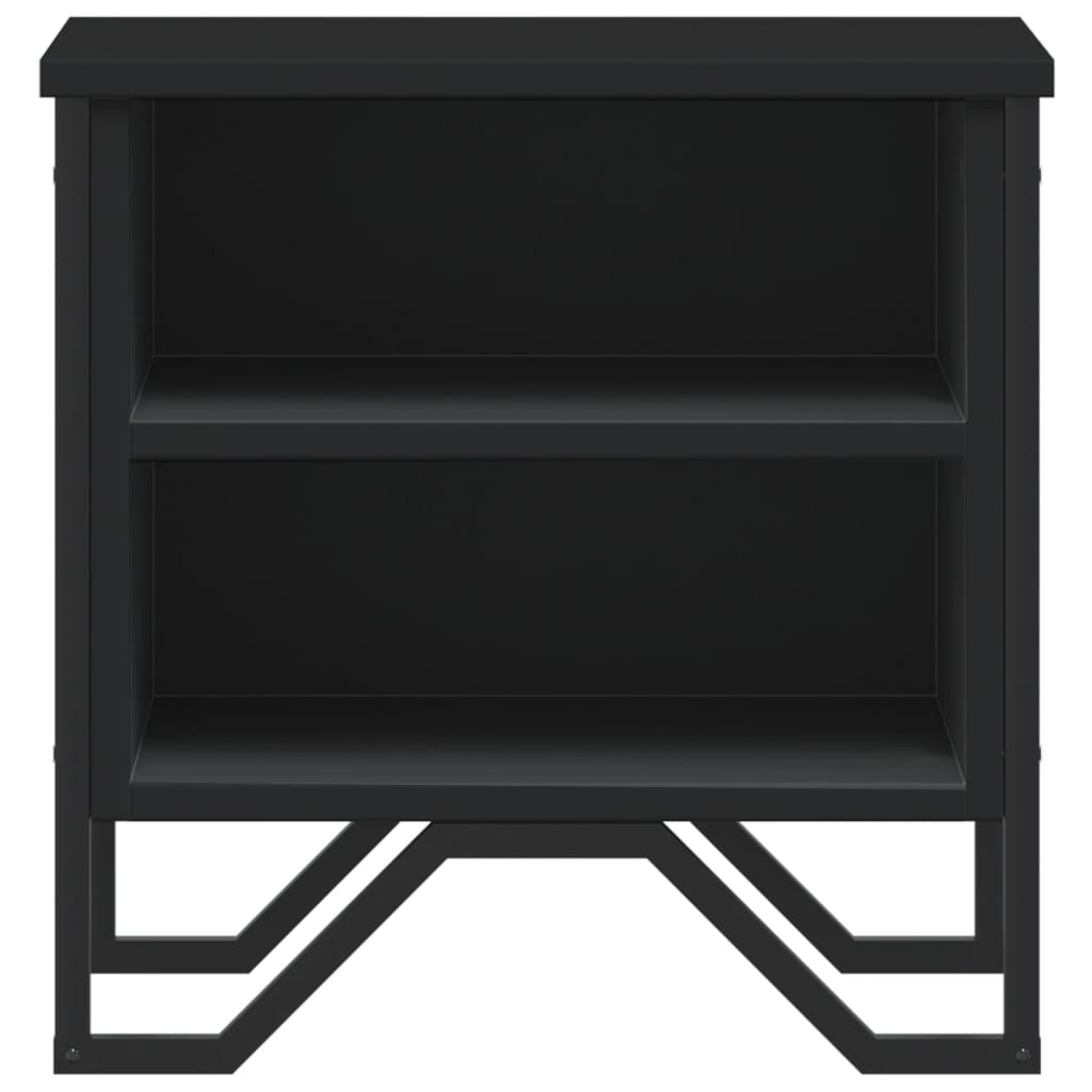 vidaXL Bedside Cabinet Black 2 pcs 40x30x40 cm Engineered Wood