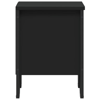 vidaXL Bedside Cabinet Black 2 pcs 40x30x40 cm Engineered Wood