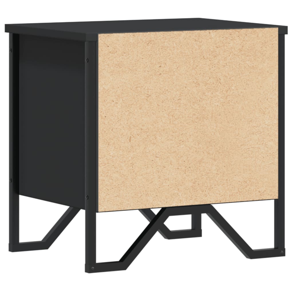 vidaXL Bedside Cabinet Black 2 pcs 40x30x40 cm Engineered Wood