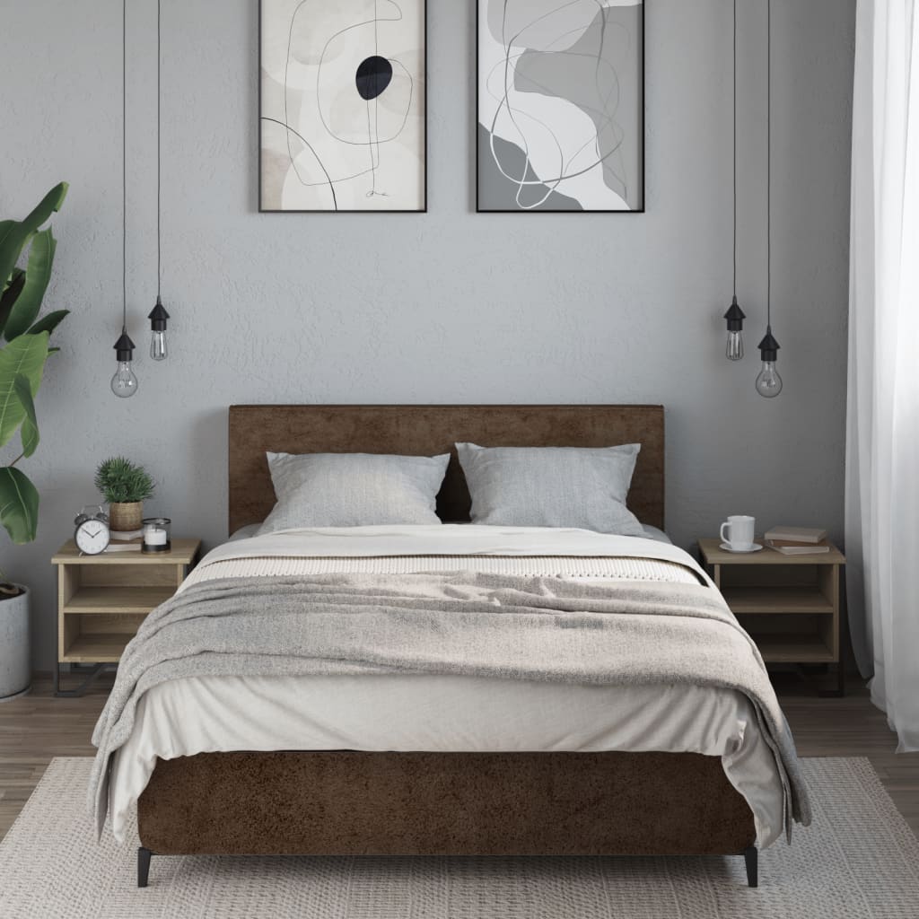 vidaXL Bedside Cabinet Sonoma Oak 2 pcs 40x30x40 cm Engineered Wood