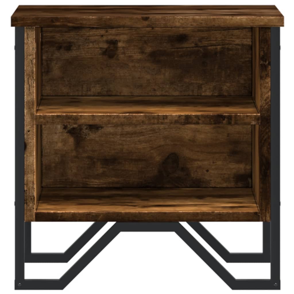 vidaXL Bedside Cabinet Smoked Oak 2 pcs 40x30x40 cm Engineered Wood
