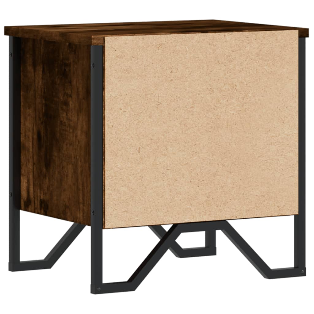 vidaXL Bedside Cabinet Smoked Oak 2 pcs 40x30x40 cm Engineered Wood
