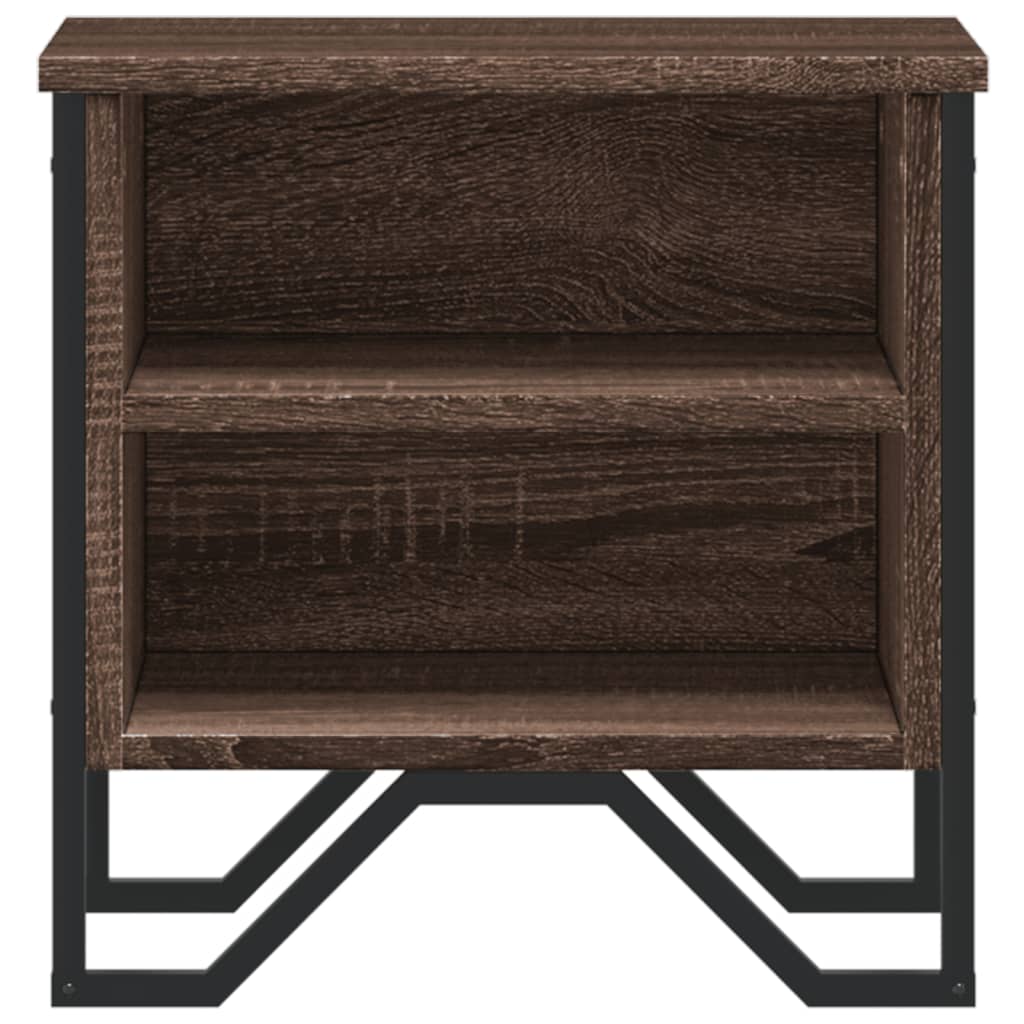 vidaXL Bedside Cabinet Brown Oak 2 pcs 40x30x40 cm Engineered Wood