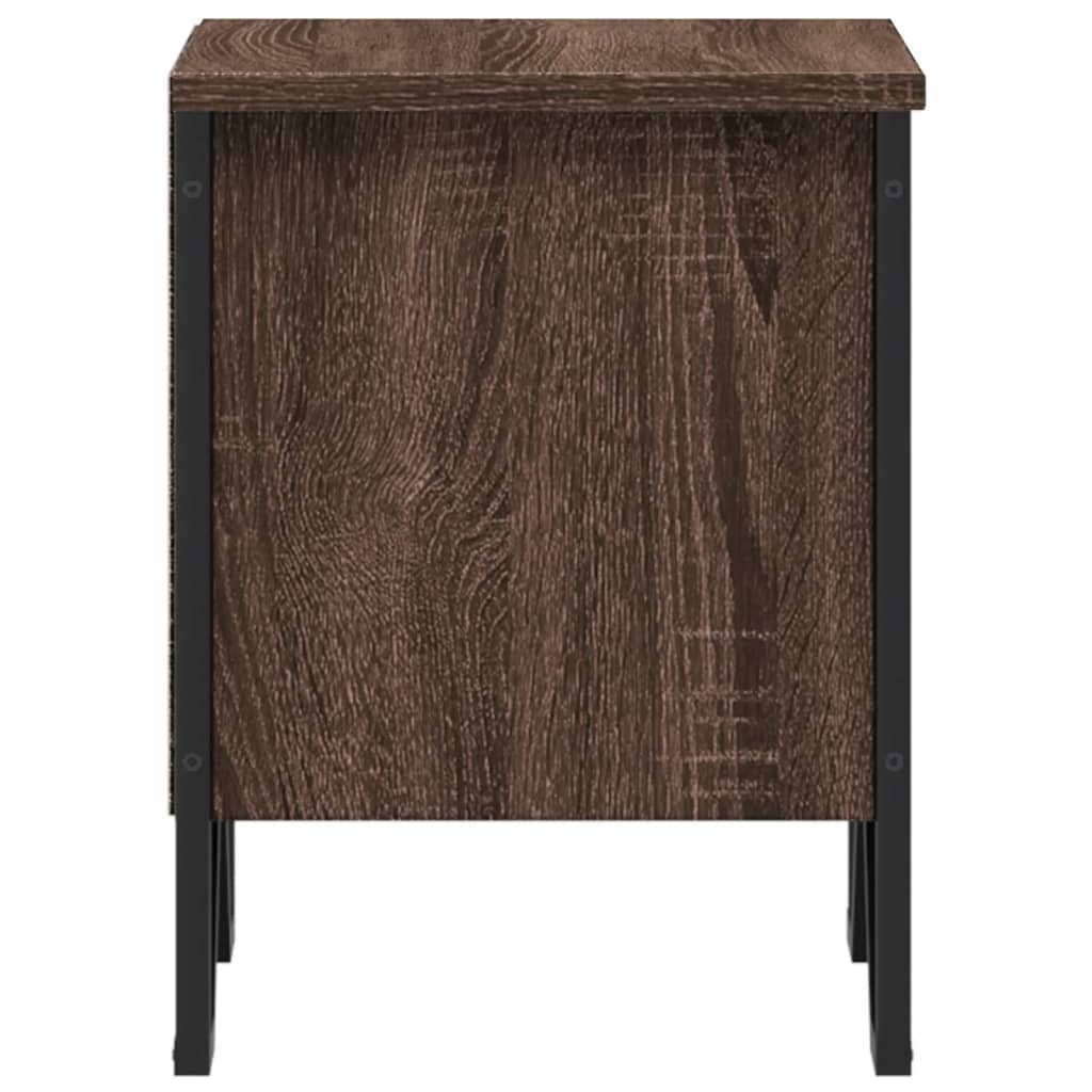 vidaXL Bedside Cabinet Brown Oak 2 pcs 40x30x40 cm Engineered Wood