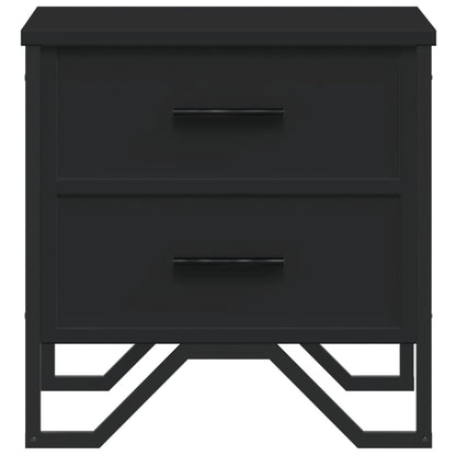vidaXL Bedside Cabinets 2 pcs Black 40x41x40 cm Engineered Wood