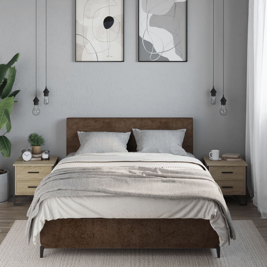 vidaXL Bedside Cabinets 2 pcs Sonoma Oak 40x41x40 cm Engineered Wood