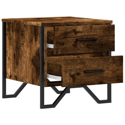 vidaXL Bedside Cabinets 2 pcs Smoked Oak 40x41x40 cm Engineered Wood