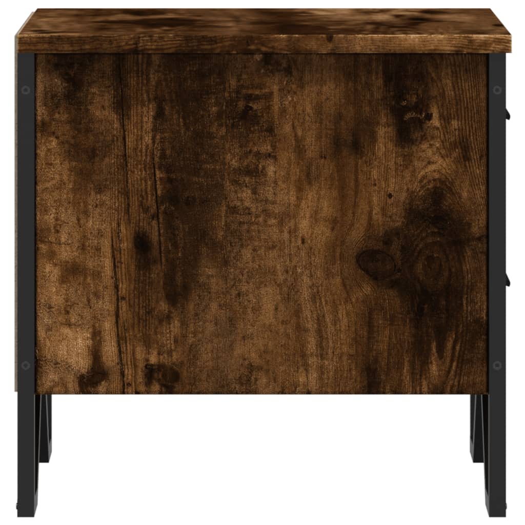 vidaXL Bedside Cabinets 2 pcs Smoked Oak 40x41x40 cm Engineered Wood