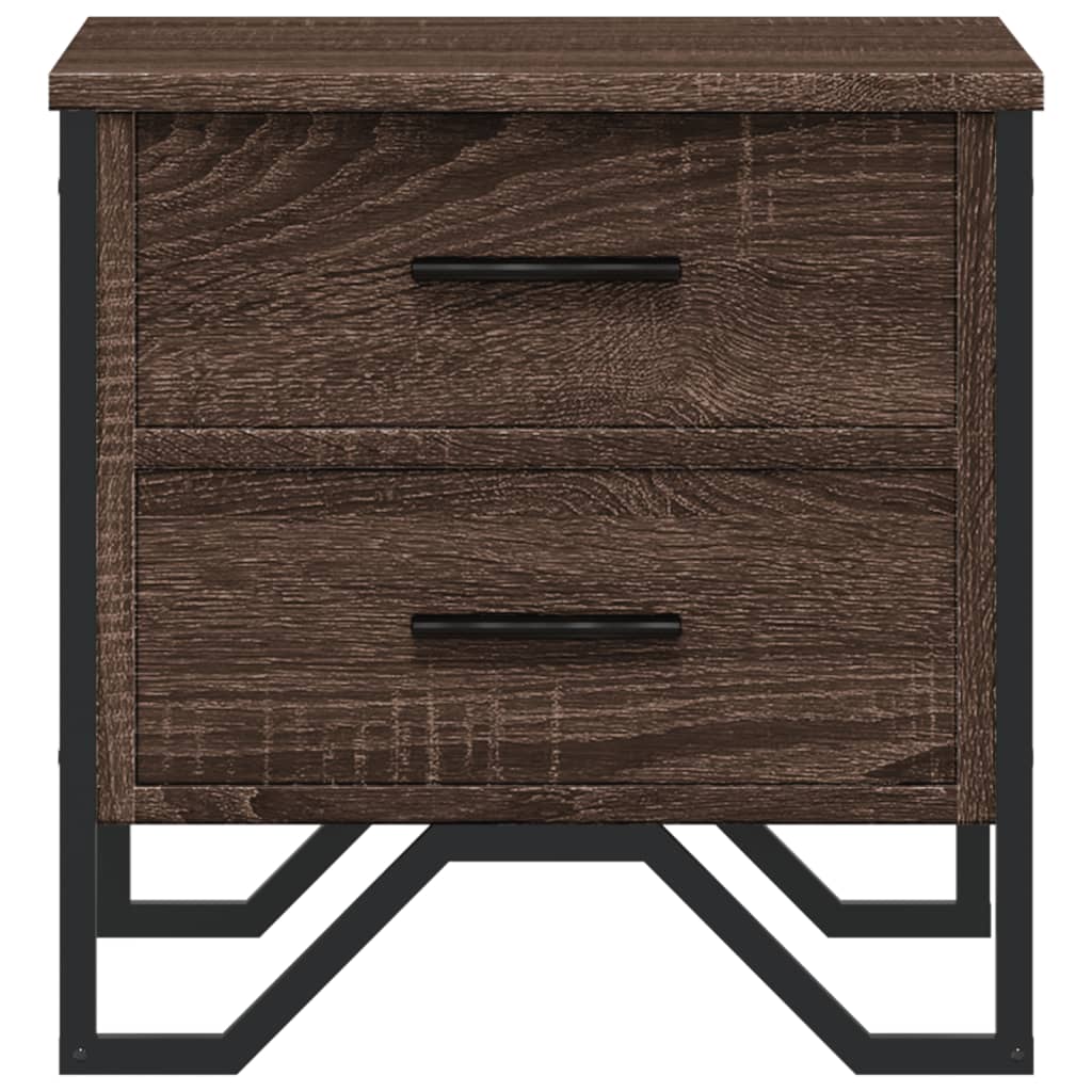 vidaXL Bedside Cabinet Brown Oak 40x41x40 cm Engineered Wood