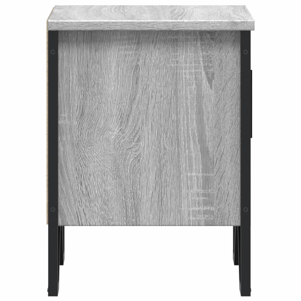 vidaXL Bedside Cabinet Grey Sonoma 40x30x40 cm Engineered Wood
