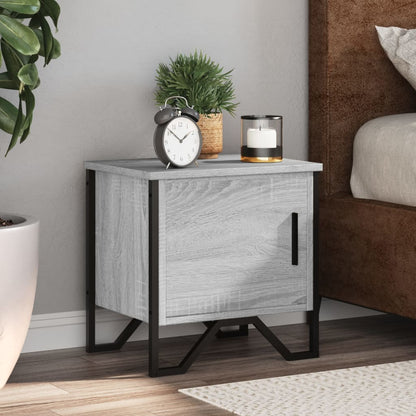 vidaXL Bedside Cabinet Grey Sonoma 40x30x40 cm Engineered Wood