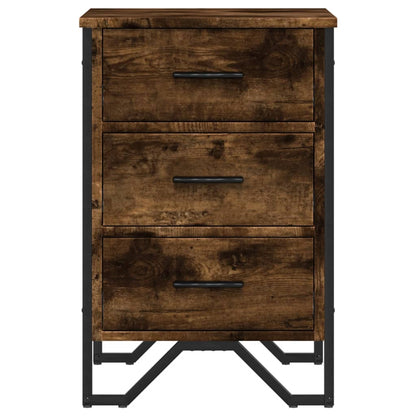 vidaXL Bedside Cabinet Smoked Oak 40x41x60 cm Engineered Wood