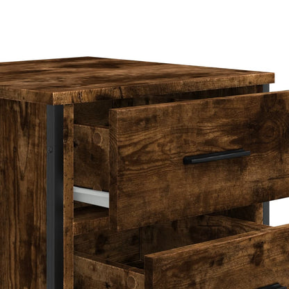 vidaXL Bedside Cabinet Smoked Oak 40x41x60 cm Engineered Wood