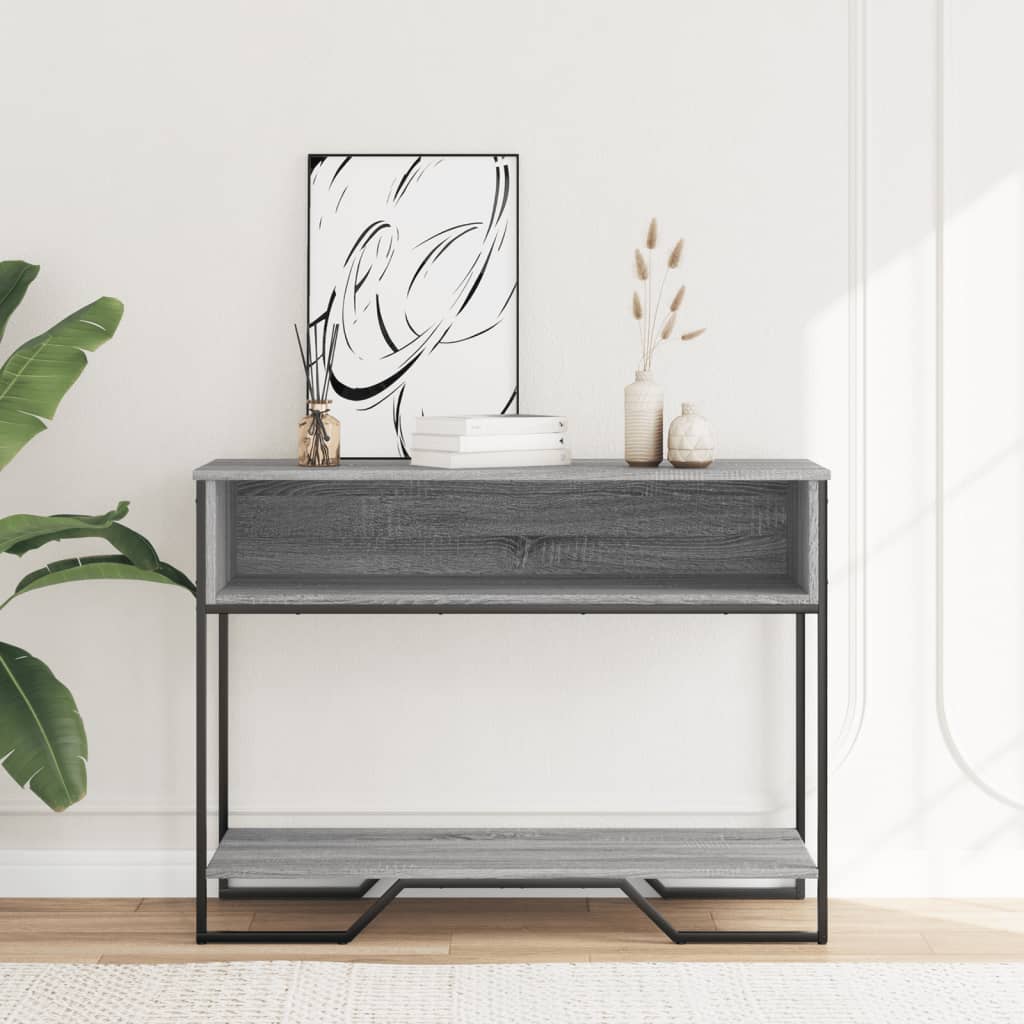 vidaXL Console Table Grey Sonoma 100x35x74.5 cm Engineered Wood