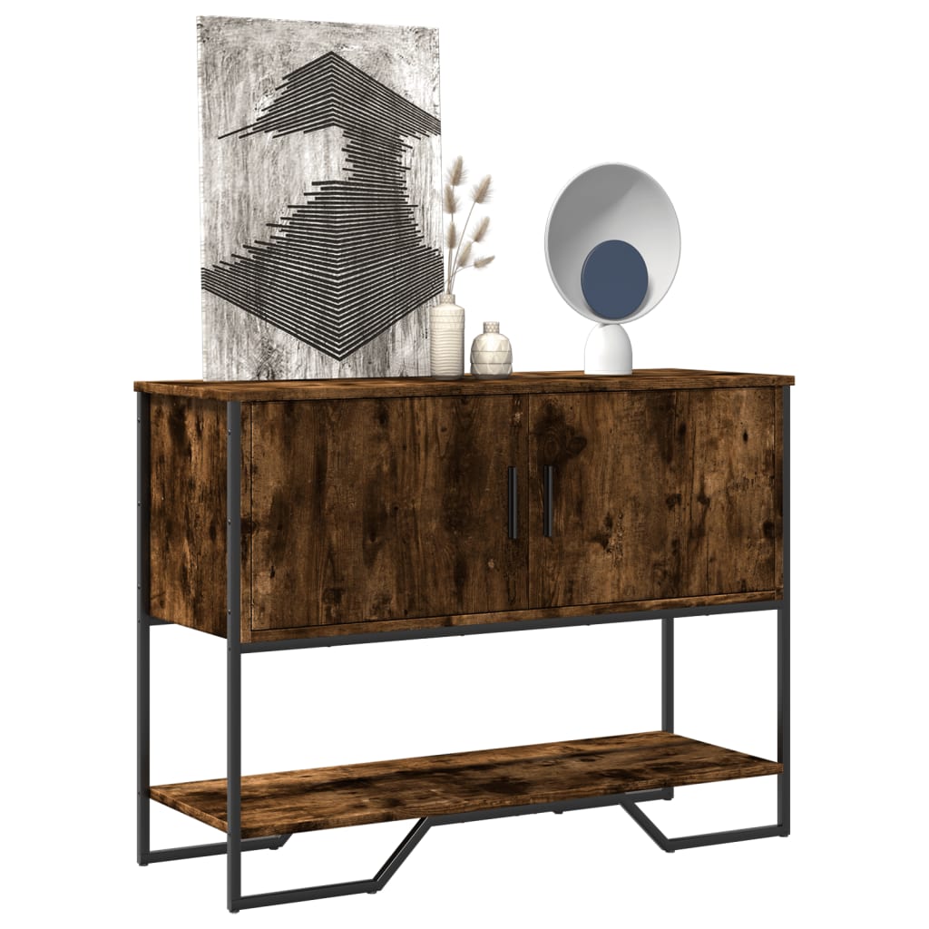 vidaXL Console Table Smoked Oak 100x35x74.5 cm Engineered Wood