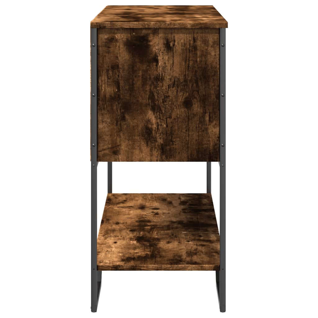 vidaXL Console Table Smoked Oak 100x35x74.5 cm Engineered Wood