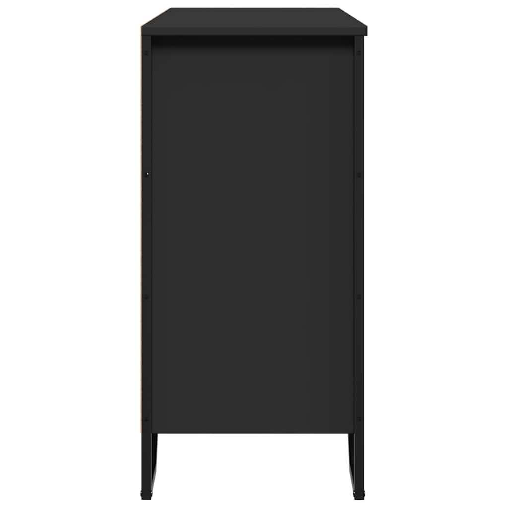 vidaXL Sideboard Black 91x35.5x74.5 cm Engineered Wood