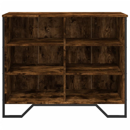vidaXL Sideboard Smoked Oak 91x35.5x74.5 cm Engineered Wood