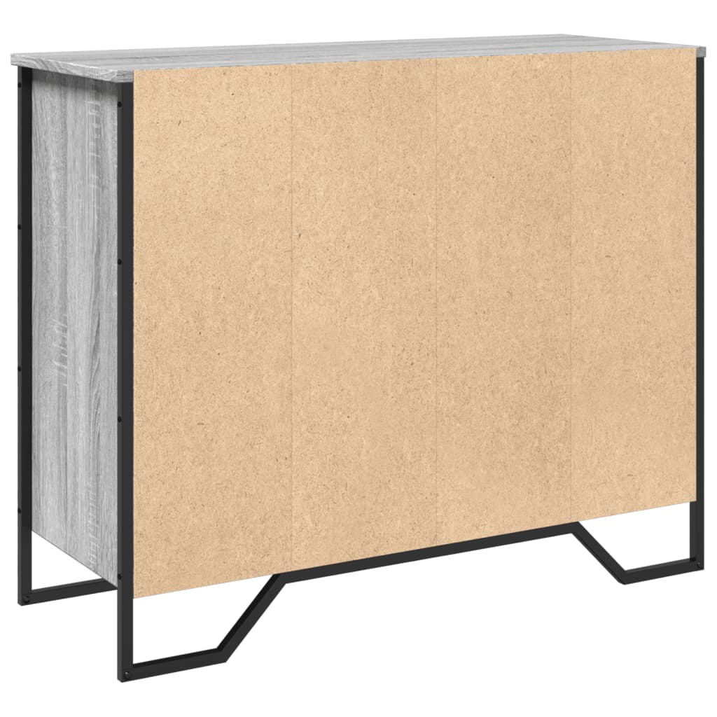vidaXL Sideboard Grey Sonoma 91x35.5x74.5 cm Engineered Wood