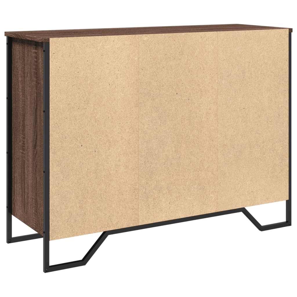 vidaXL Sideboard Brown Oak 101x35.5x74.5 cm Engineered Wood