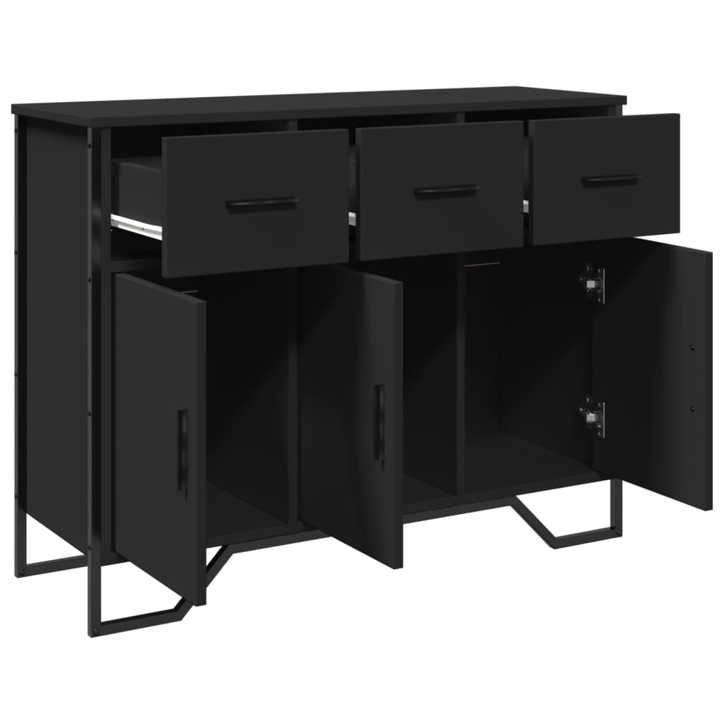 vidaXL Sideboard Black 97x32,5x74,5 cm Engineered Wood