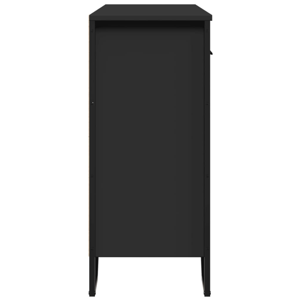 vidaXL Sideboard Black 97x32,5x74,5 cm Engineered Wood