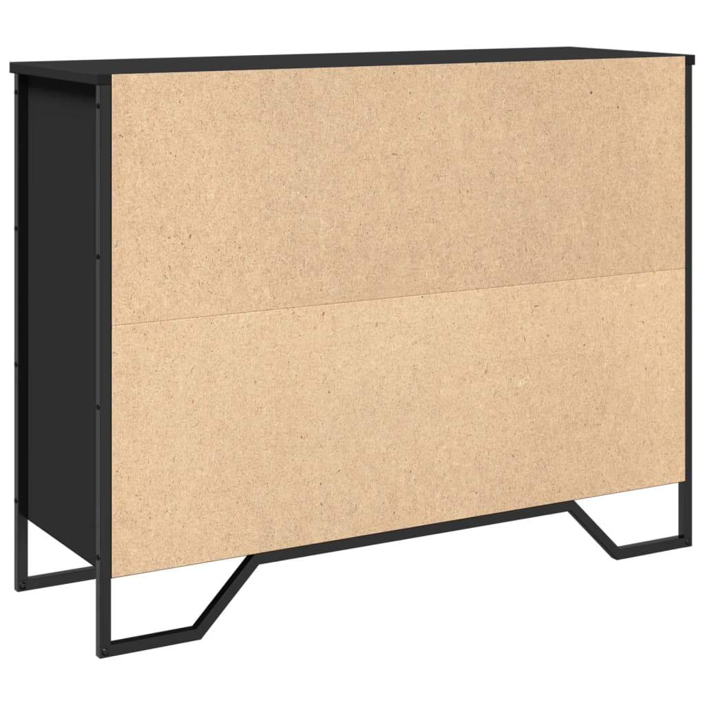 vidaXL Sideboard Black 97x32,5x74,5 cm Engineered Wood