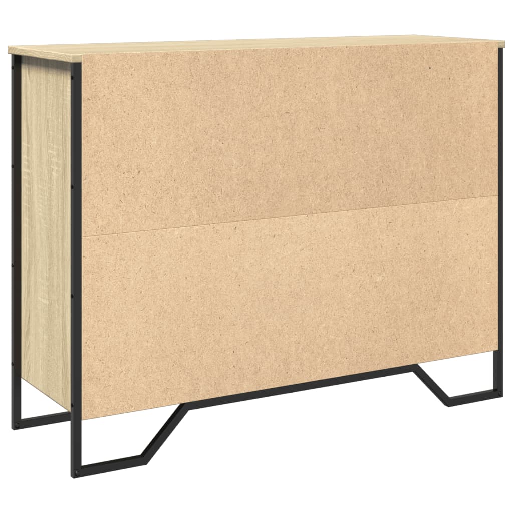vidaXL Sideboard Sonoma Oak 97x32.5x74.5 cm Engineered Wood