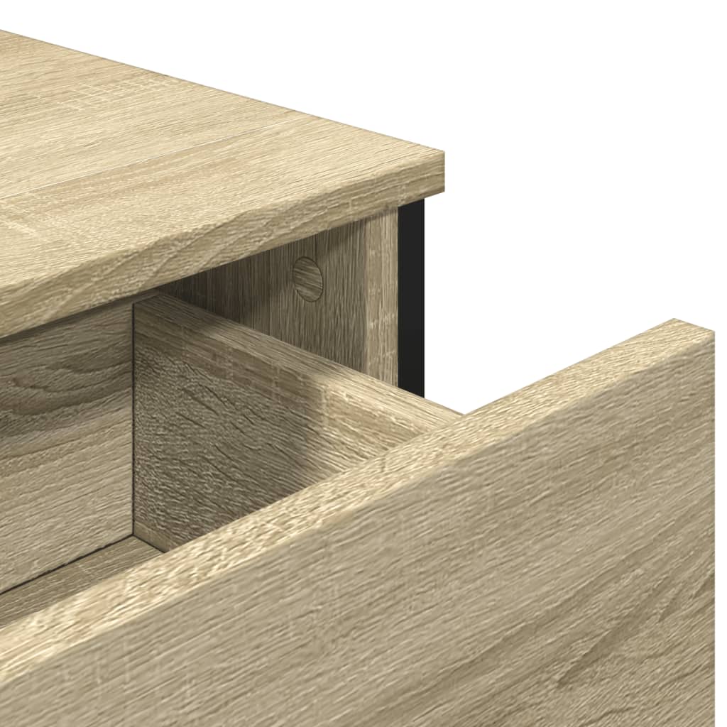 vidaXL Sideboard Sonoma Oak 97x32.5x74.5 cm Engineered Wood