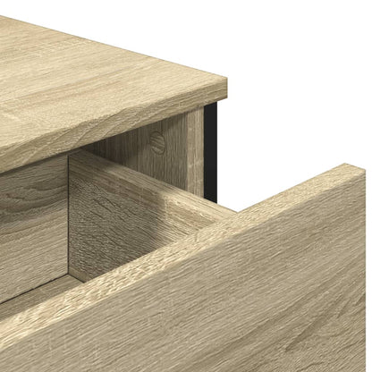 vidaXL Sideboard Sonoma Oak 97x32.5x74.5 cm Engineered Wood