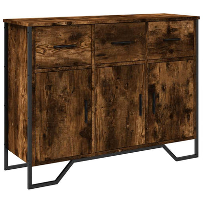 vidaXL Sideboard Smoked Oak 97x32,5x74,5 cm Engineered Wood
