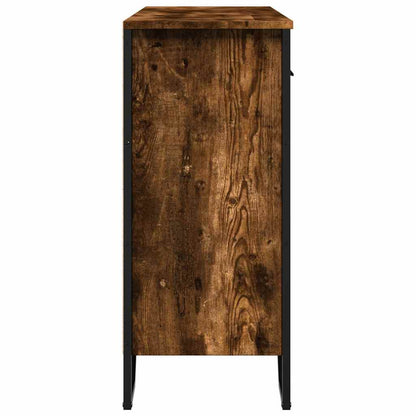 vidaXL Sideboard Smoked Oak 97x32.5x74.5 cm Engineered Wood
