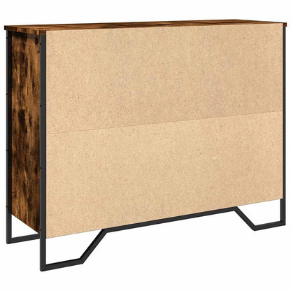vidaXL Sideboard Smoked Oak 97x32,5x74,5 cm Engineered Wood