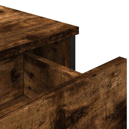 vidaXL Sideboard Smoked Oak 97x32,5x74,5 cm Engineered Wood