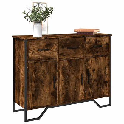 vidaXL Sideboard Smoked Oak 97x32,5x74,5 cm Engineered Wood