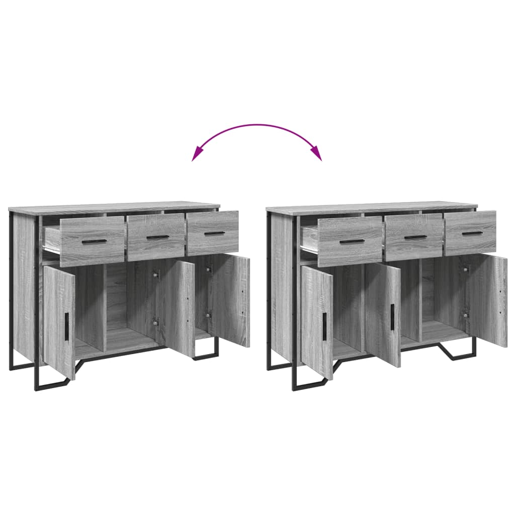 vidaXL Sideboard Grey Sonoma 97x32,5x74,5 cm Engineered Wood