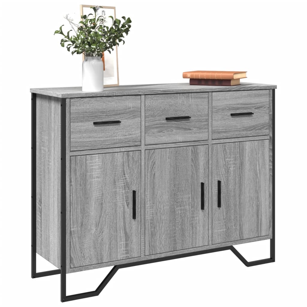 vidaXL Sideboard Grey Sonoma 97x32,5x74,5 cm Engineered Wood