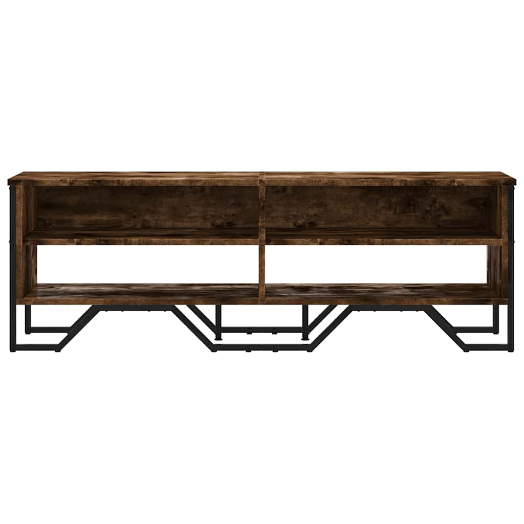 vidaXL TV Cabinet Smoked Oak 122x34x41 cm Engineered Wood